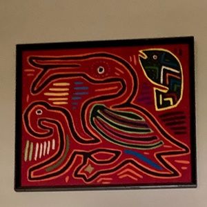 Handstitched Framed Tribal Mola Art